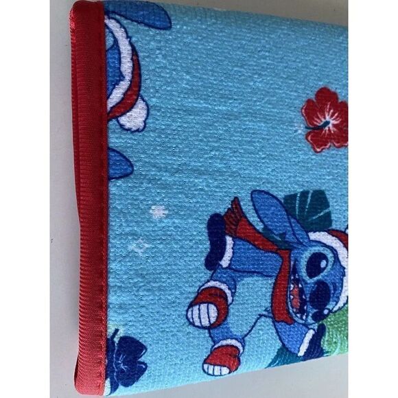 Disney Stitch Christmas Dish Drying Mat Santa Claus Hat Mistletoe Gifts NEW - Picture 8 of 8